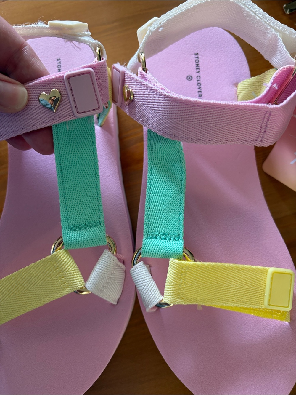 Stoney Clover x Target Pastel Colorblock Sandals - Pink, Yellow, Mint - Picture 5 of 5